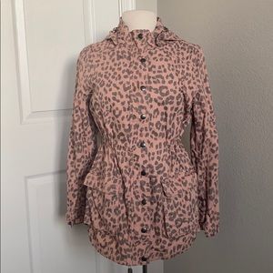 SPORTSGIRL pink leopard utility army camo jacket